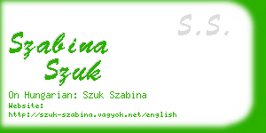 szabina szuk business card